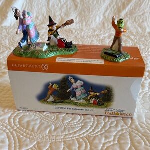 Department 56 Halloween Witch and Zombie Figurines Can’t Wait For Halloween